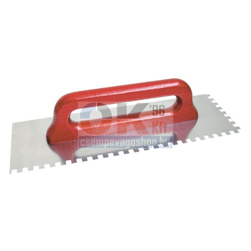 KAUFMANN fogazott glettvas 130×380mm 15x15mm fogazás rozsdamentes (1730015)