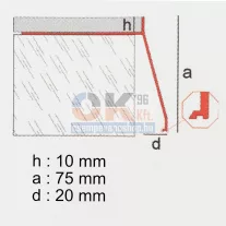   EMAC Vierteag GT teraszprofil oxid szürke 10mm / 250cm (NVGTAL10OG)