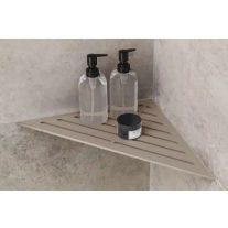   Ablago Triangel zuhany sarokpolc, matt bézs, háromszögletű (abl14971be)