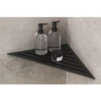   Ablago Triangel zuhany sarokpolc, matt fekete, háromszögletű (abl14971ms)