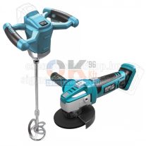   Dedra akkumulátoros gép szett burkoloknak keverőgép + ded7050 sarokcsiszoló   (akkuszett5)