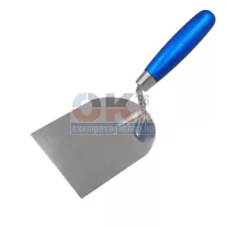   Bautool gipsz és burkolókanál inox 100mm fa nyél (bd640210)