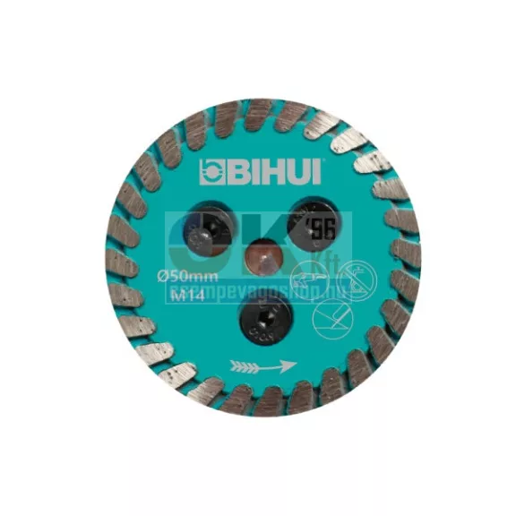 BIHUI mini gyémánttárcsa M14 adapterrel 50 mm (bihdcw50)