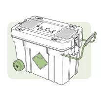 Szerszámos láda, csempevágódoboz, övtáskák