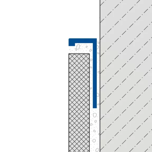 Dural DSACS L profil élvédő, strukturált granite, 10mm / 250cm (durdsacs100rgt)