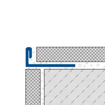   Dural DSE L profil élvédő, szálcsiszolt V2A acél, 8mm / 250cm (durdse80sf)