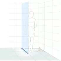   Dural GKGL lejtéstakaró üvegfogadó profil bal, szálcsiszolt V2A acél, 19mm / 148cm (durgkgl190sf148)