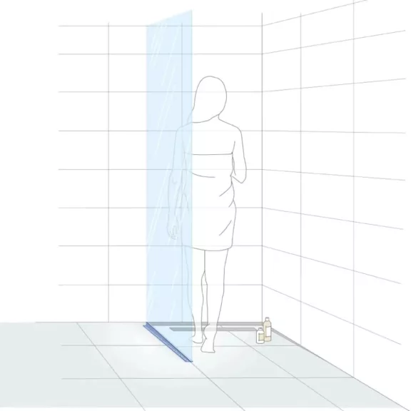 Dural GKGL lejtéstakaró üvegfogadó profil bal, szálcsiszolt V2A acél, 19mm / 148cm (durgkgl190sf148)