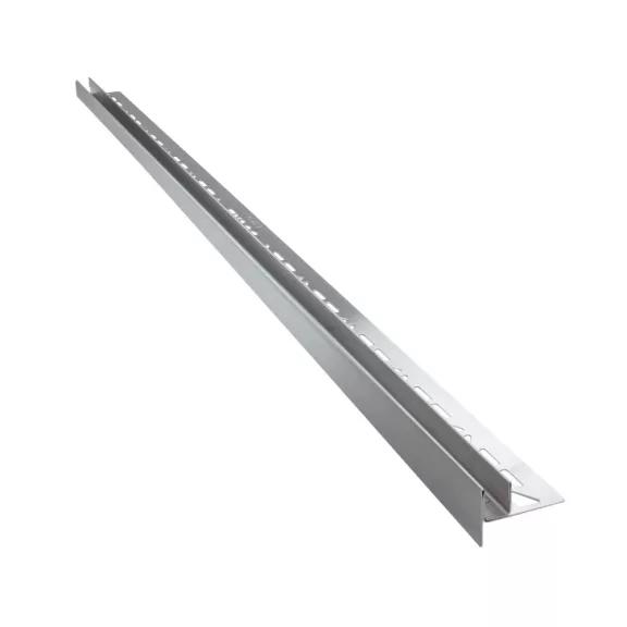 Dural GKGL lejtéstakaró üvegfogadó profil bal, szálcsiszolt V2A acél, 19mm / 148cm (durgkgl190sf148)