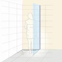   Dural GKGW zuhany üvegfogadó profil, szálcsiszolt V2A acél, 19mm / 220cm (durgkgw190sf220)