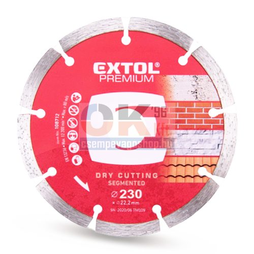 Extol Premium gyémánt vágótárcsa 230×22,2mm (e108715)