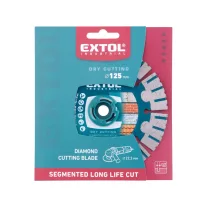   Extol gyémánt vágótárcsa 125×22,2mm Long Life száraz/vizes (e8703037)
