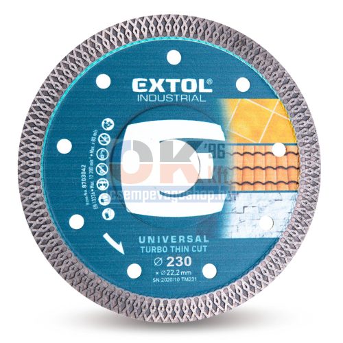 Extol Industrial gyémánt vágótárcsa 230×22,2mm (e8703045)