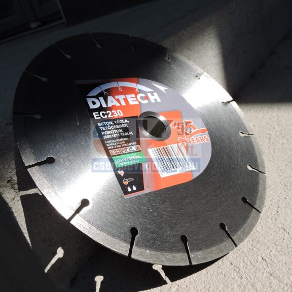Diatech gyémánttárcsa standard 230×22,2×7 mm (ec230)