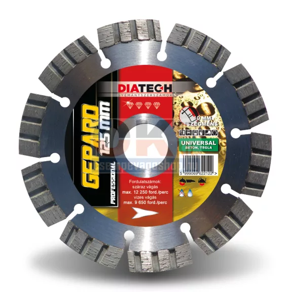 Diatech gyémánttárcsa GEPARD 115x22,2x10 mm (ge115) Diatech gyémánttárcsa GEPARD 115x22,2x10 mm (ge115)
