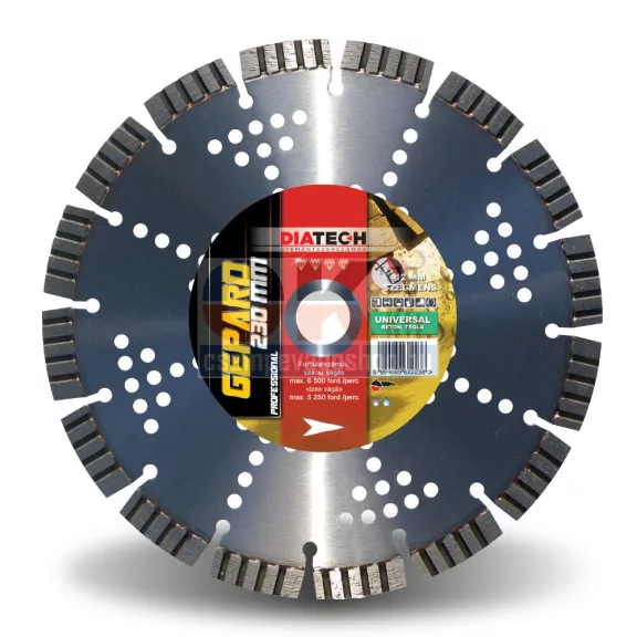 Diatech gyémánttárcsa GEPARD 180x22,2x10 mm (ge180) Diatech gyémánttárcsa GEPARD 180x22,2x10 mm (ge180)