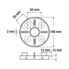 Eterno ivica álpadló rendszerhez talp, fix magasság 15 mm, 3mm fugatávolsághoz / 1db  (iveh15)