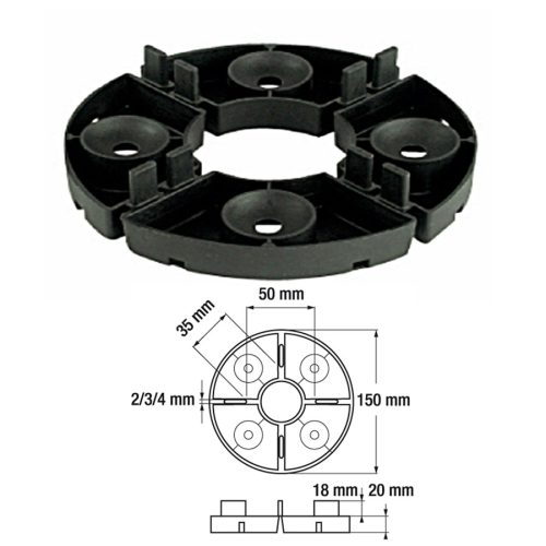 Eterno ivica álpadló rendszerhez talp, fix magasság 20 mm, 4mm fugatávolsághoz / 1db  (iveh20)