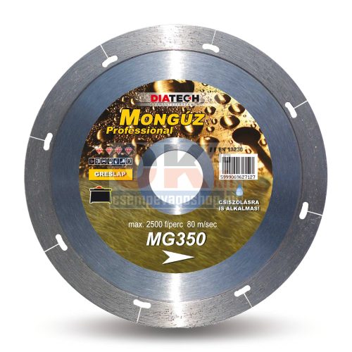 Diatech gyémánttárcsa MONGÚZ 350x2x30/25,4 mm (mg350)
