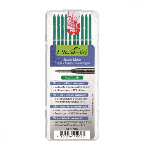 Pica Dry tartalék hegy, 10 db zöld (pic4042)