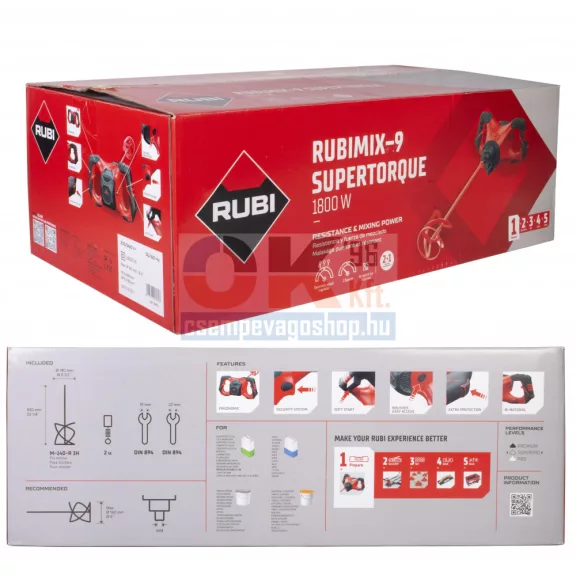 Rubimix 9 SUPERTORQUE keverőgép 1800W (ru26970)