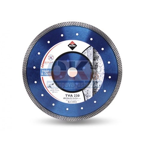 Rubi gyémánttárcsa száraz vágáshoz TVA230 SUPERPRO 230×22,2×1,6×10mm (ru31935)
