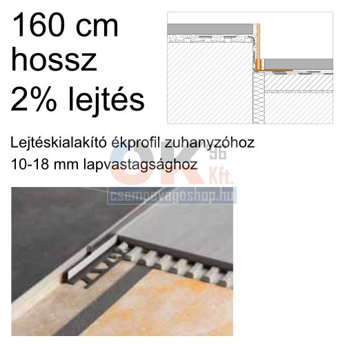 Schlutter lejtésprofil 10 mm / 160cm