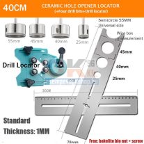   SKT furatjelölő sablon 40cm + 4 db lyukfúró + kitámasztó (skt171003)