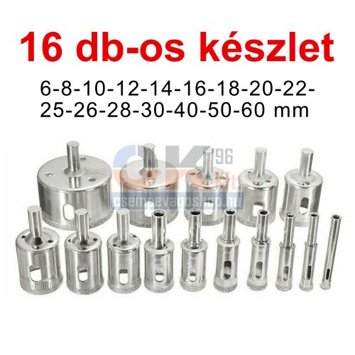 SKT 210 Basic vizes gyémántfúró készlet 16 db-os (skt21016)