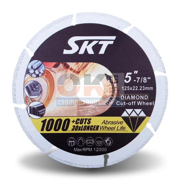 SKT 513 gyémántszemcsés fémvágó tárcsa 125×22,2mm (skt513125) SKT 513 gyémántszemcsés fémvágó tárcsa 125×22,2mm (skt513125)