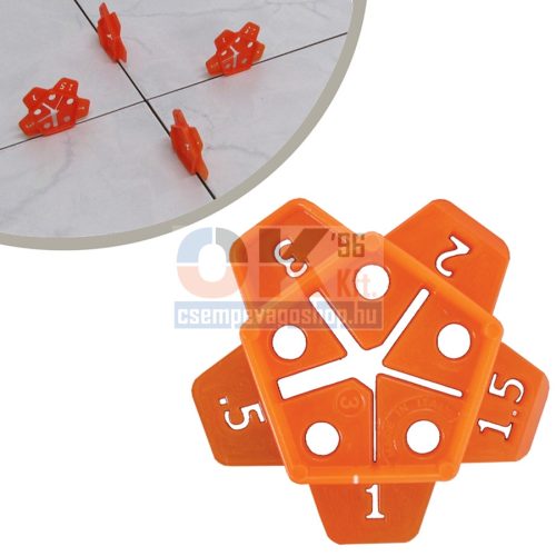 Multisize töbméretű fuga távtartó, fugakereszt, 1-1,5-2-2,5-3 mm fugához 50db (skt8888-50)