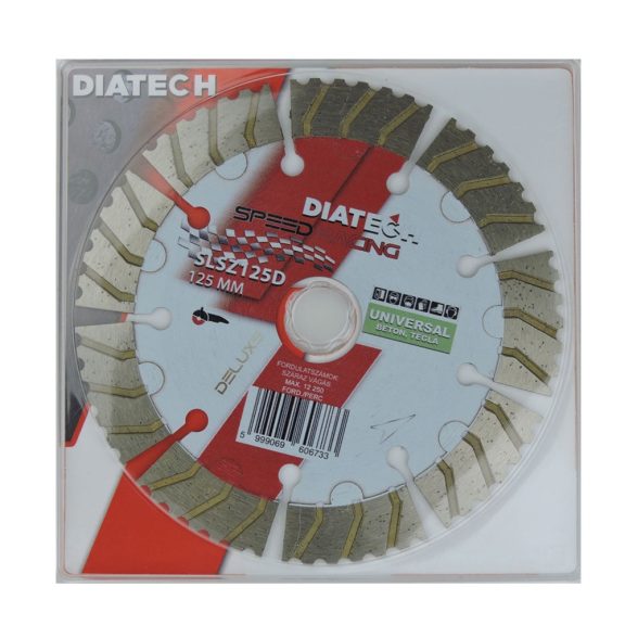 Diatech gyémánttárcsa SPEED RACING szegmenses 22,2×125mm (slsz125d)